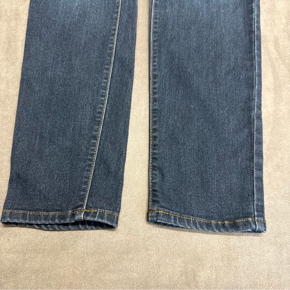 American Bazi Women's Skinny Jeans high rise size 11 distressed Dark Blue denim - Picture 2 of 16